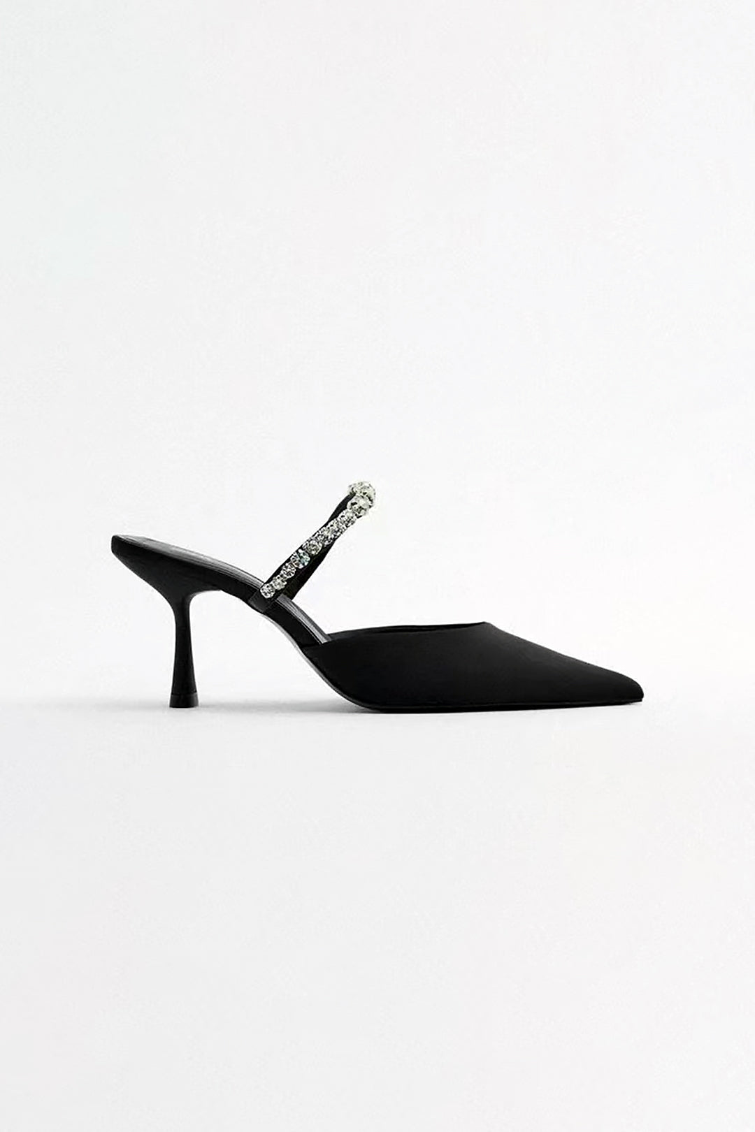Crystal Pointed-toe Mid-heels