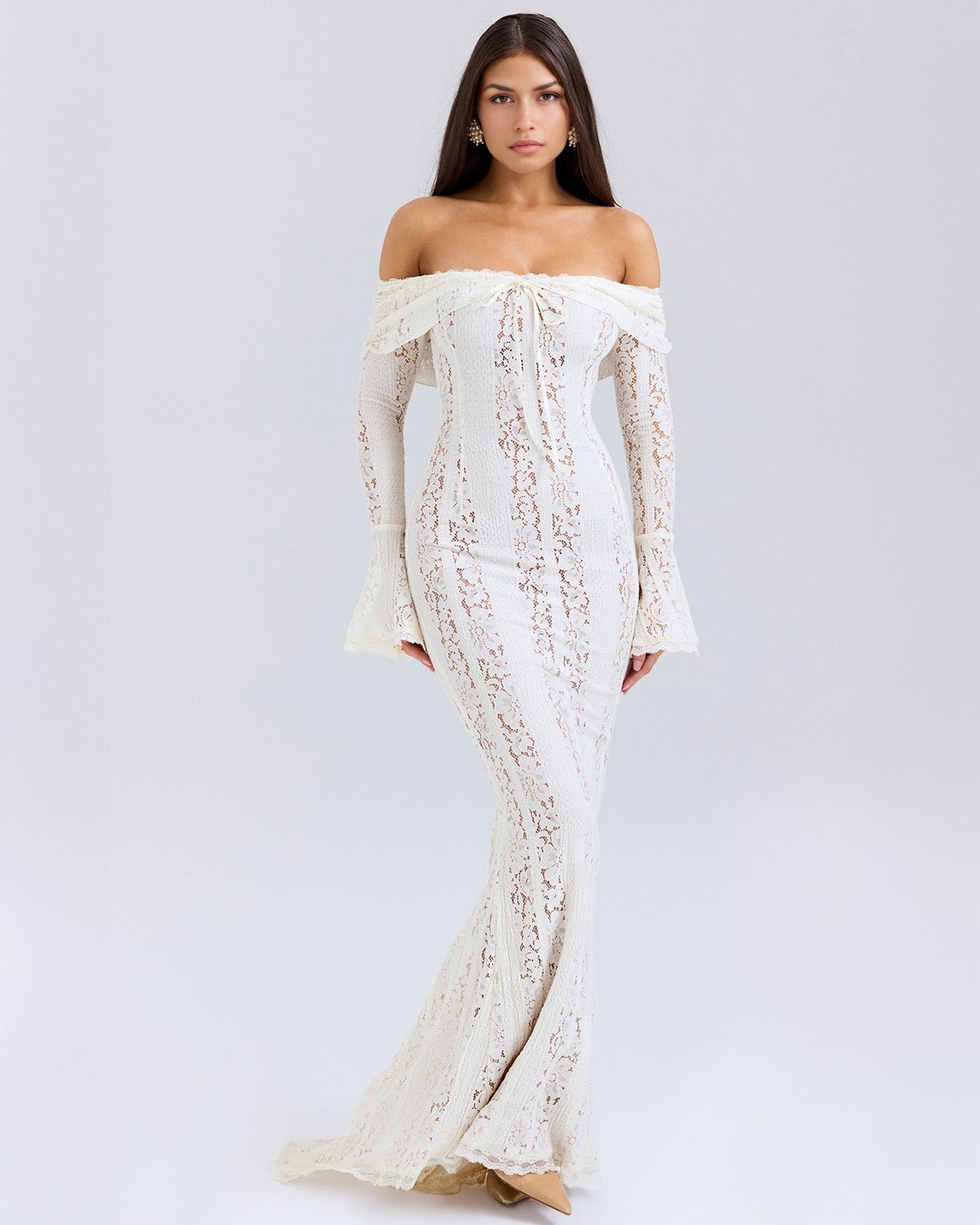 Rosalie | Lace Off-Shoulder Maxi Dress
