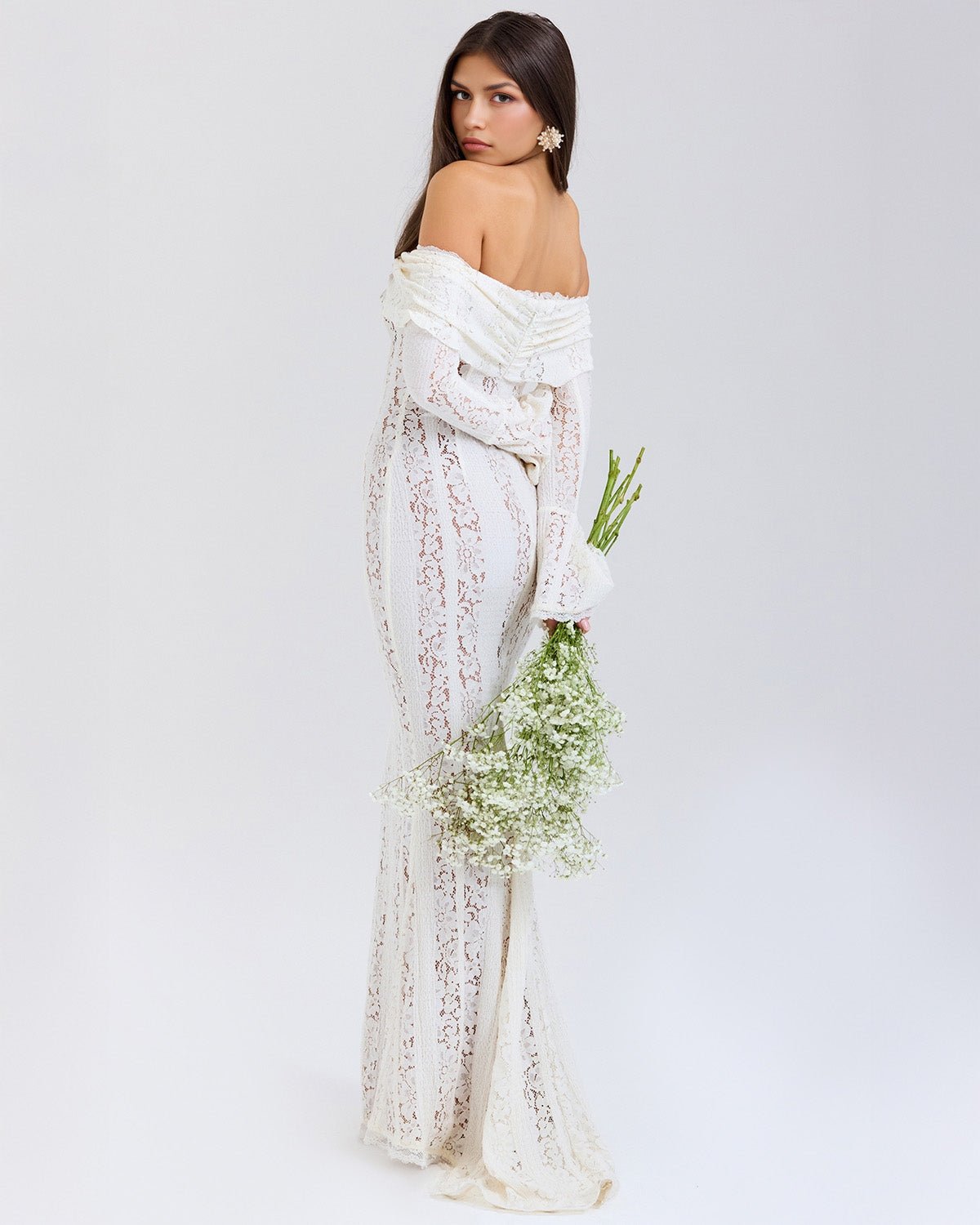 Rosalie | Lace Off-Shoulder Maxi Dress