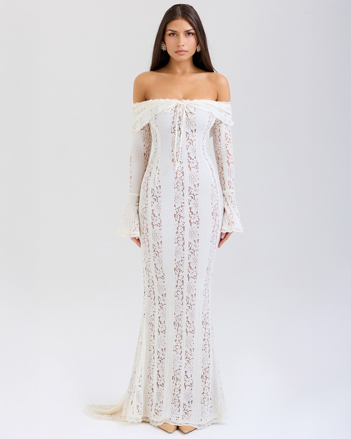 Rosalie | Lace Off-Shoulder Maxi Dress