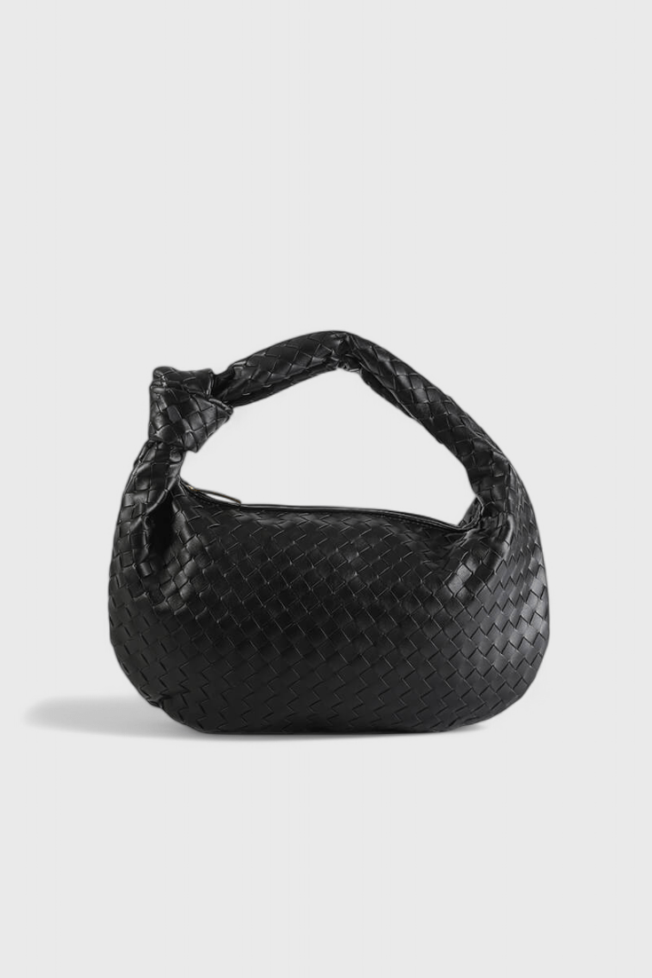 Sage Medium Woven Shoulder Satchel