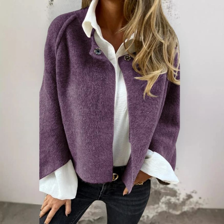 Sadie - Short Fur Jacket with Buttons